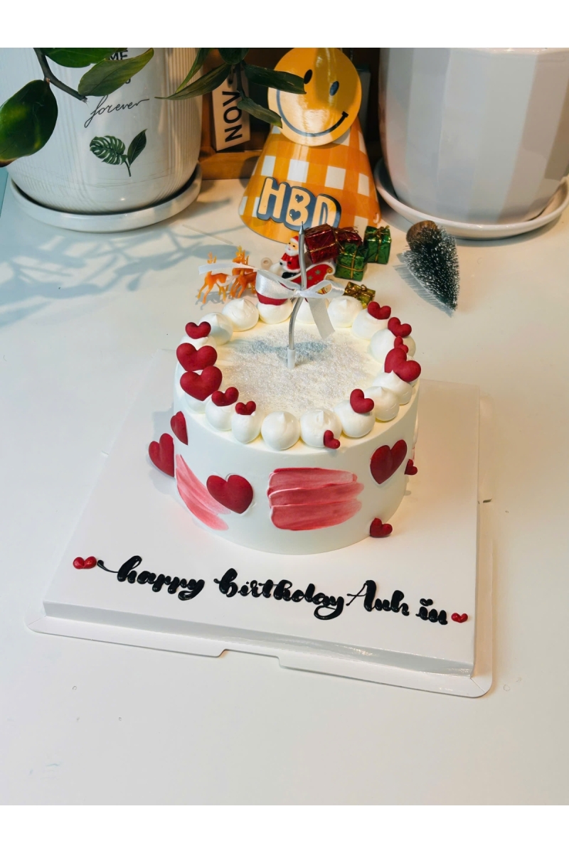 Bánh kem thổi kim tuyến mẫu tròn 3