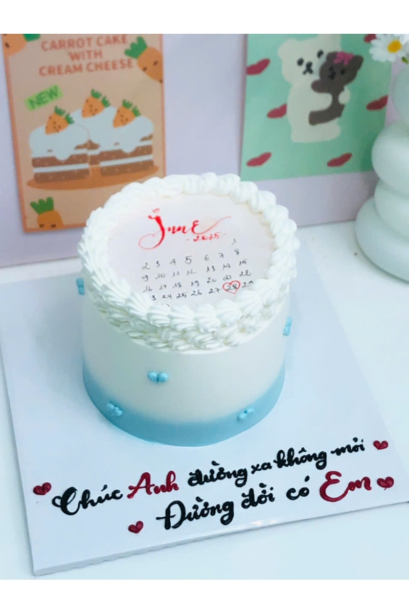 Bánh kem đốt tròn mẫu 8