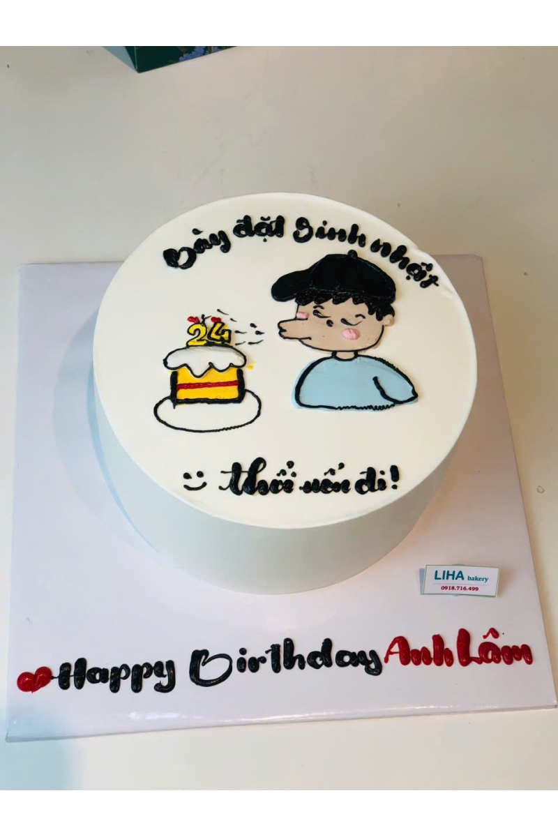 Mẫu bánh chân dung chibi vui nhộn
