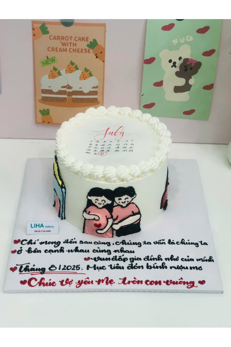 Bánh kem đốt tròn mẫu 3
