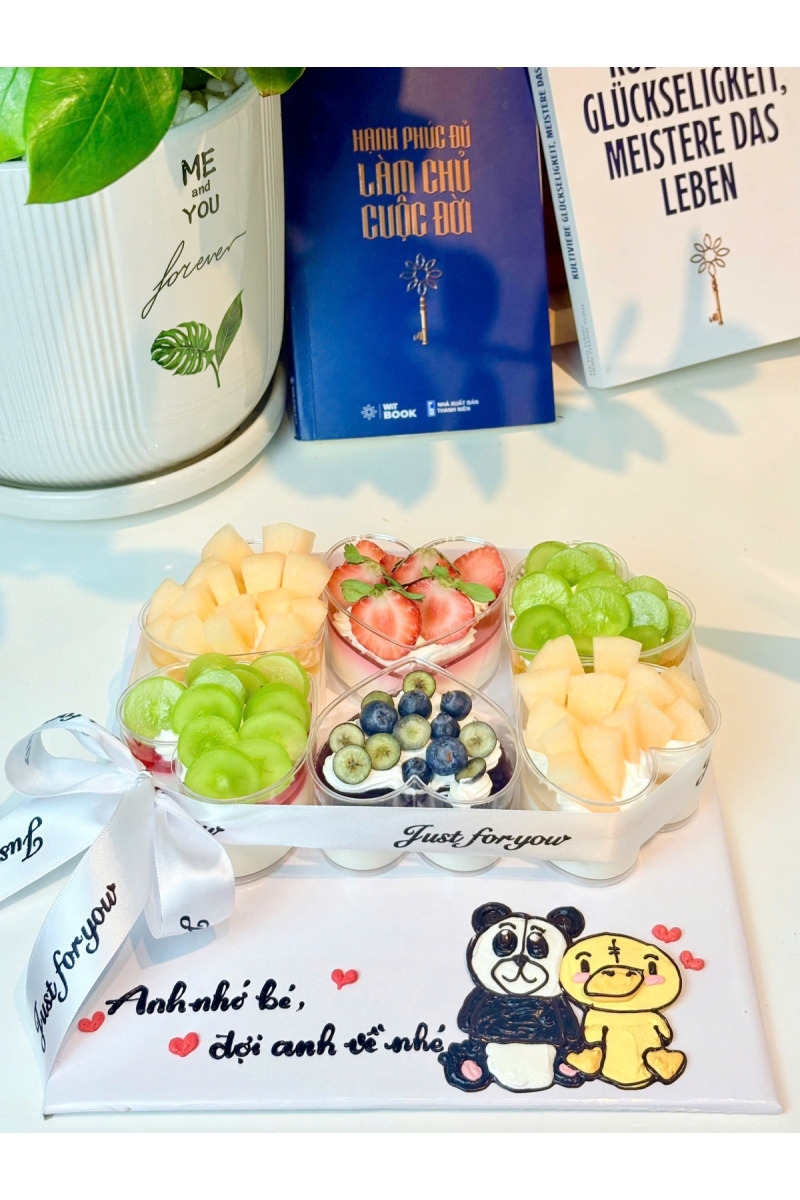 Set bánh 6 panacotta trang trí