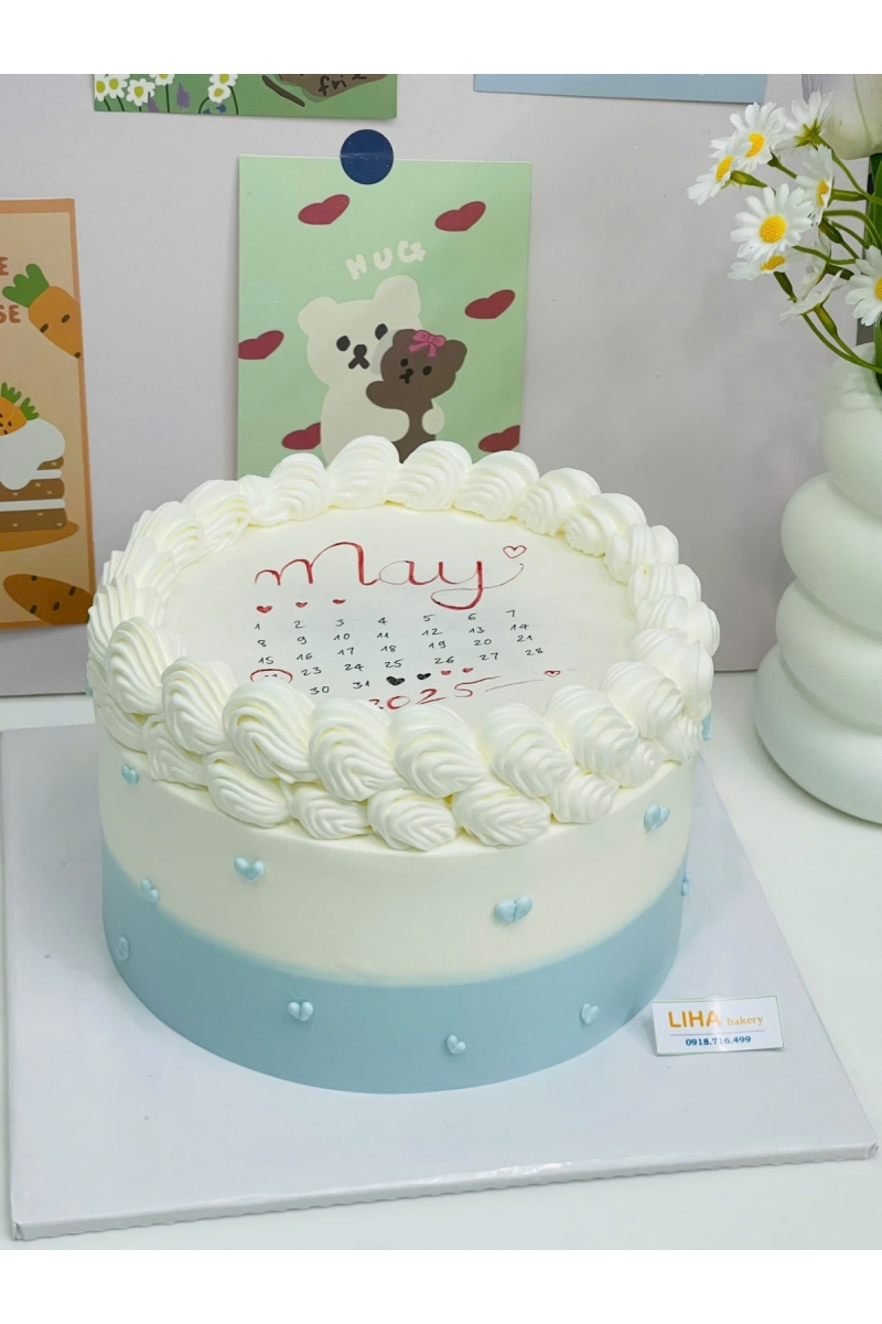 Bánh kem đốt tròn mẫu 8