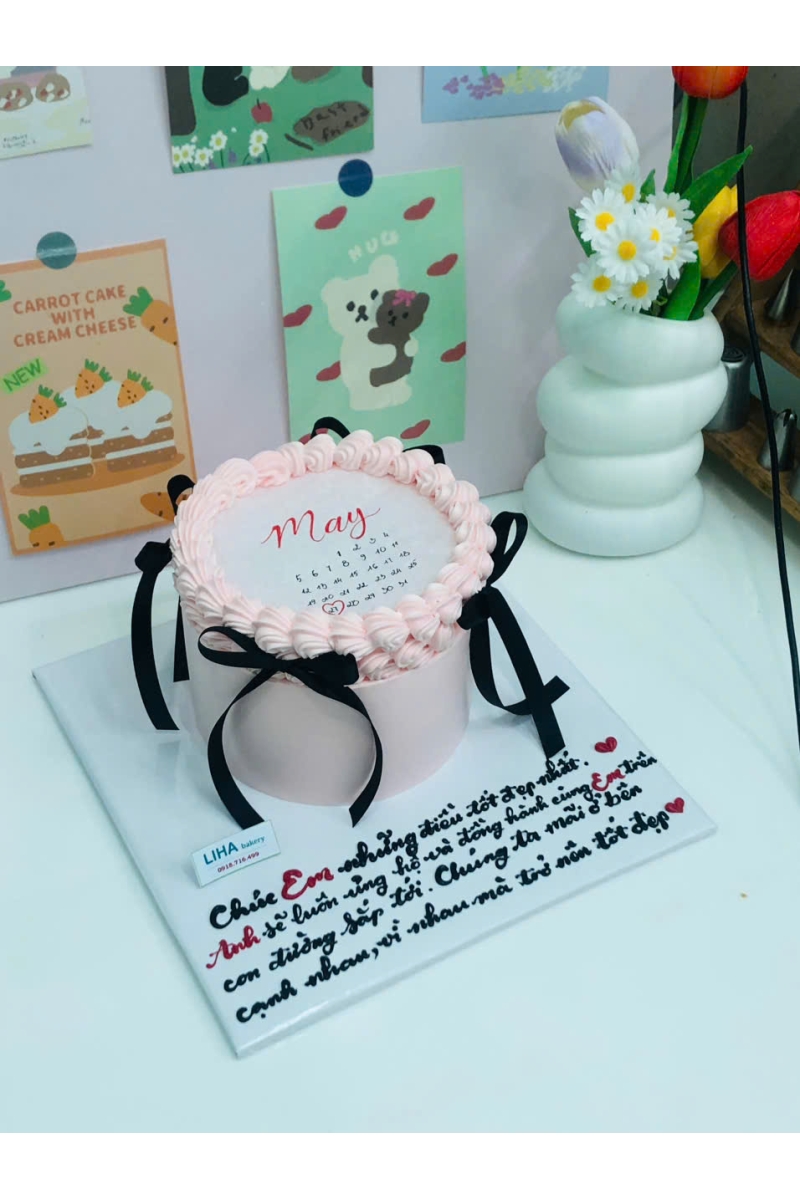 Bánh kem đốt tròn mẫu 7
