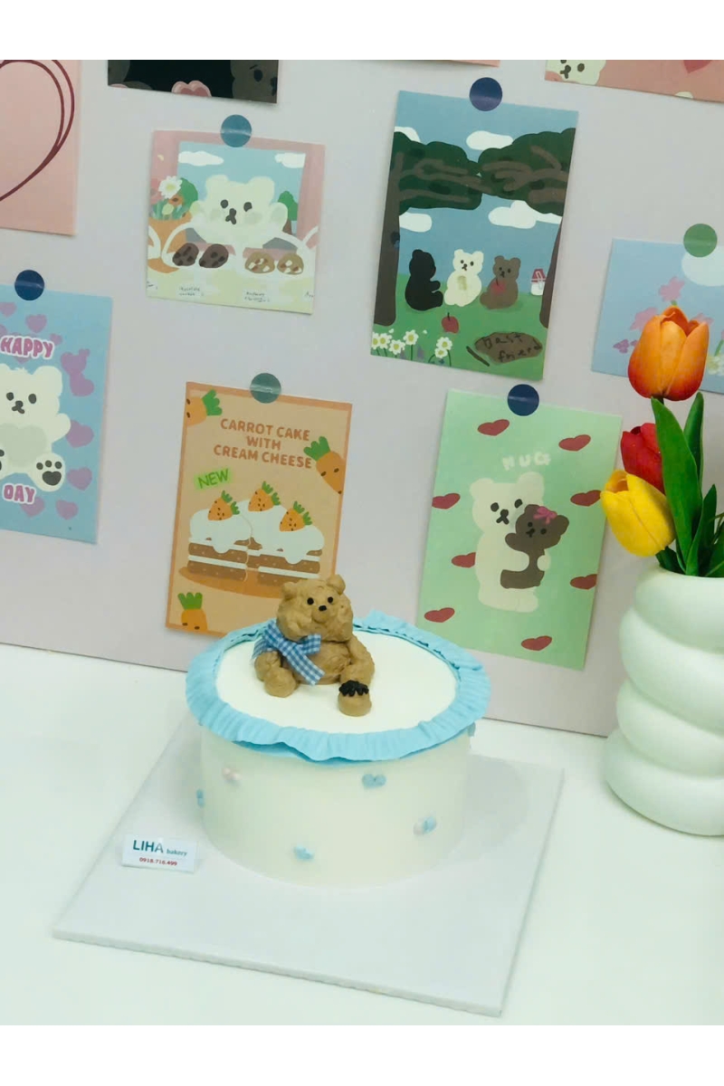 Bánh kem mẫu gấu cute