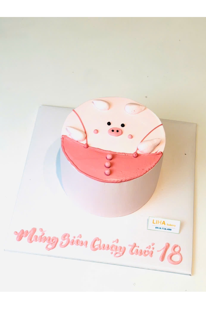 Bánh kem bé heo cute