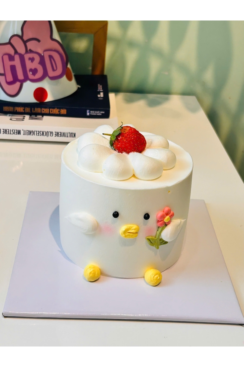 Bánh kem bé gà vàng cute