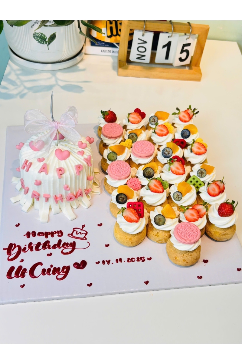 Set 25 su và bánh kem size 12