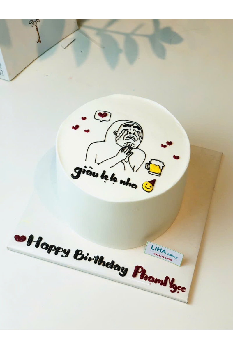 Mẫu bánh chân dung chibi vui nhộn 1