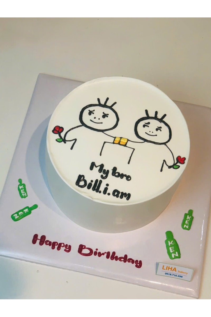 Mẫu bánh chân dung chibi vui nhộn 2