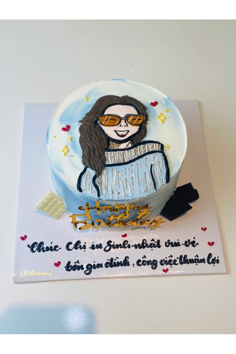 Mẫu bánh chân dung chibi vui nhộn 3