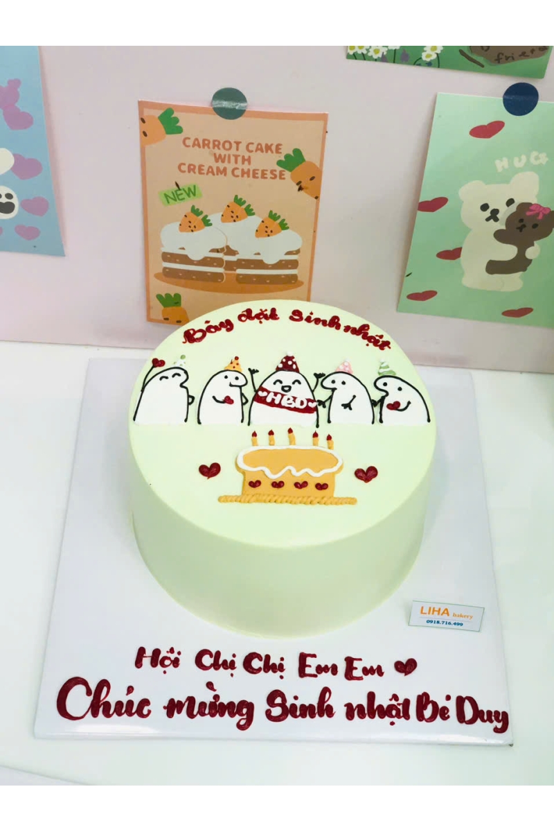 Mẫu bánh chân dung chibi vui nhộn 1