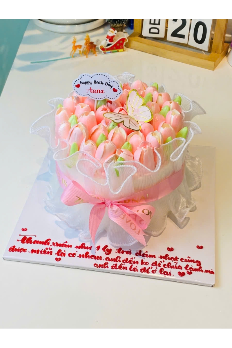 Mẫu bánh hoa tulip