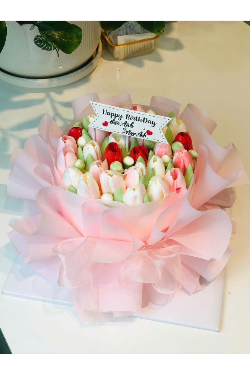 Mẫu bánh hoa tulip 2