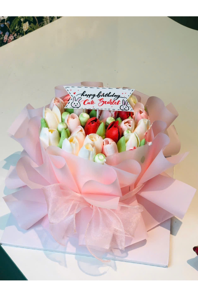 Mẫu bánh hoa tulip 2