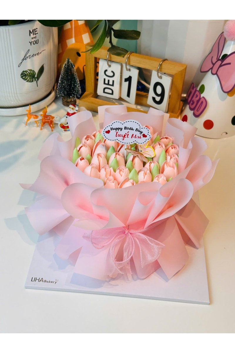 Mẫu bánh hoa tulip 2