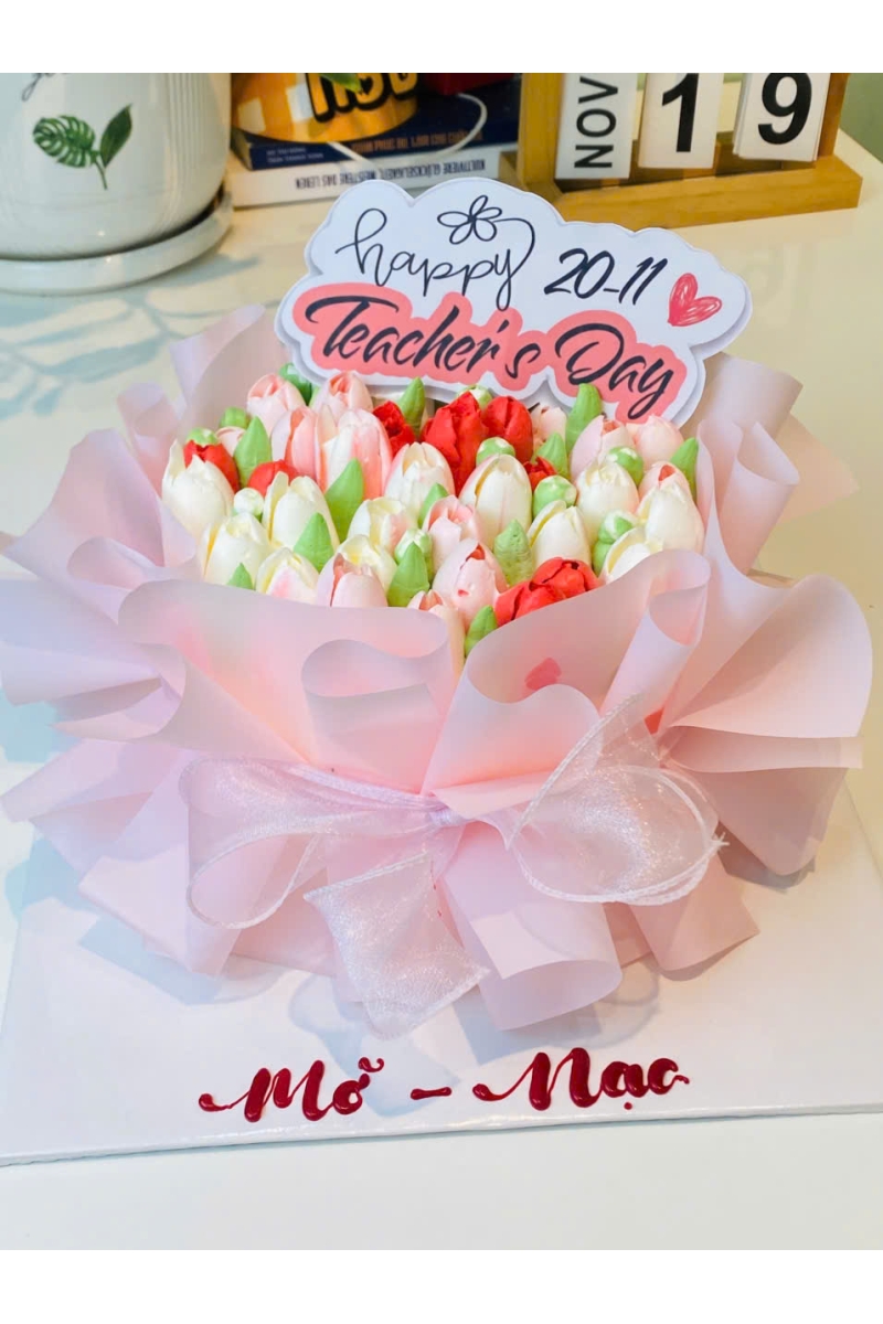 Mẫu bánh hoa tulip 2