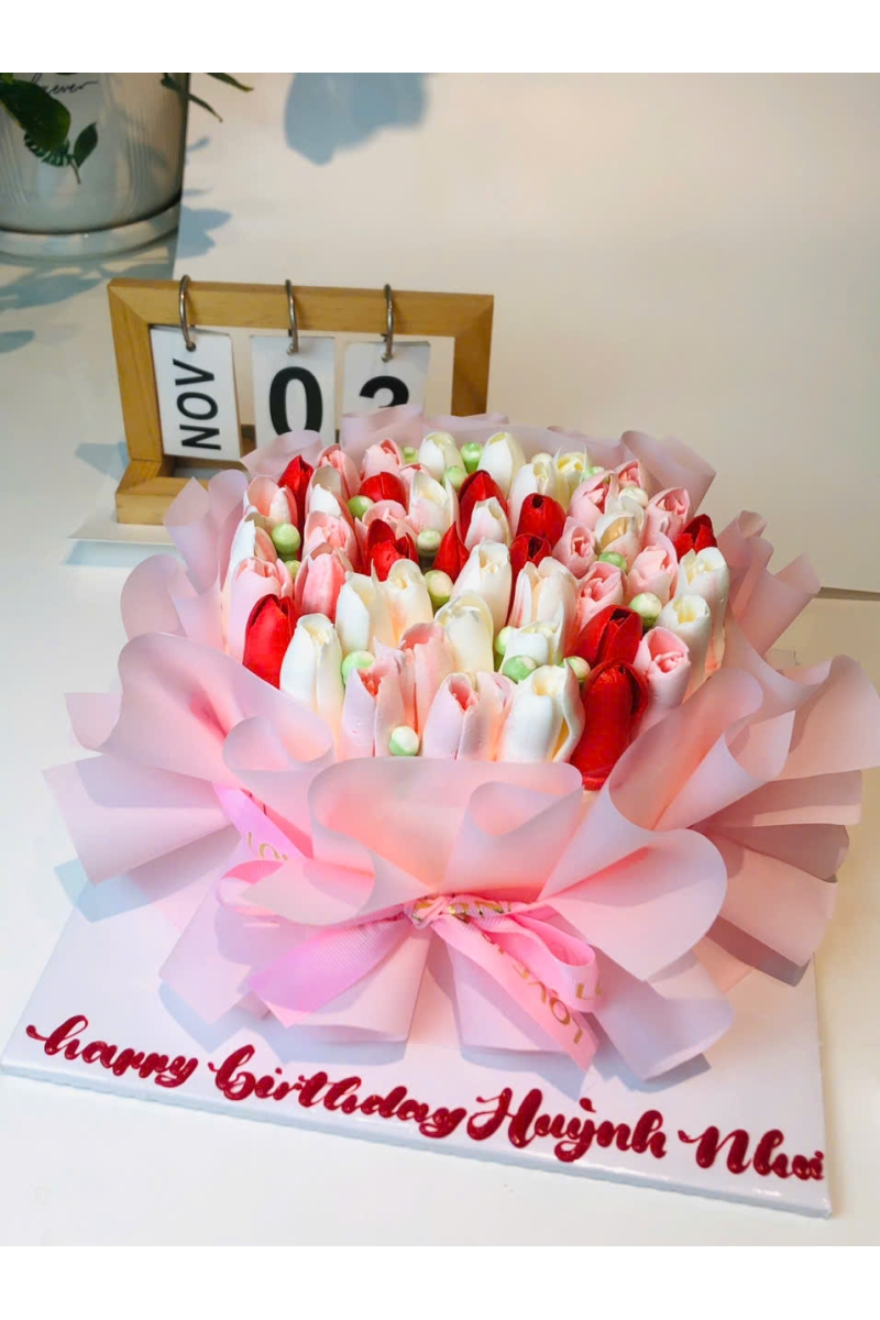 Mẫu bánh hoa tulip 2