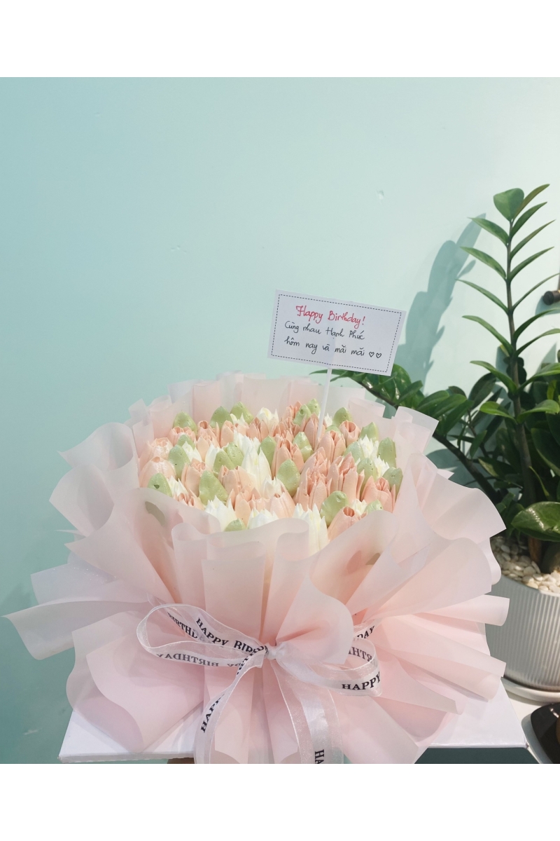 Mẫu bánh hoa tulip