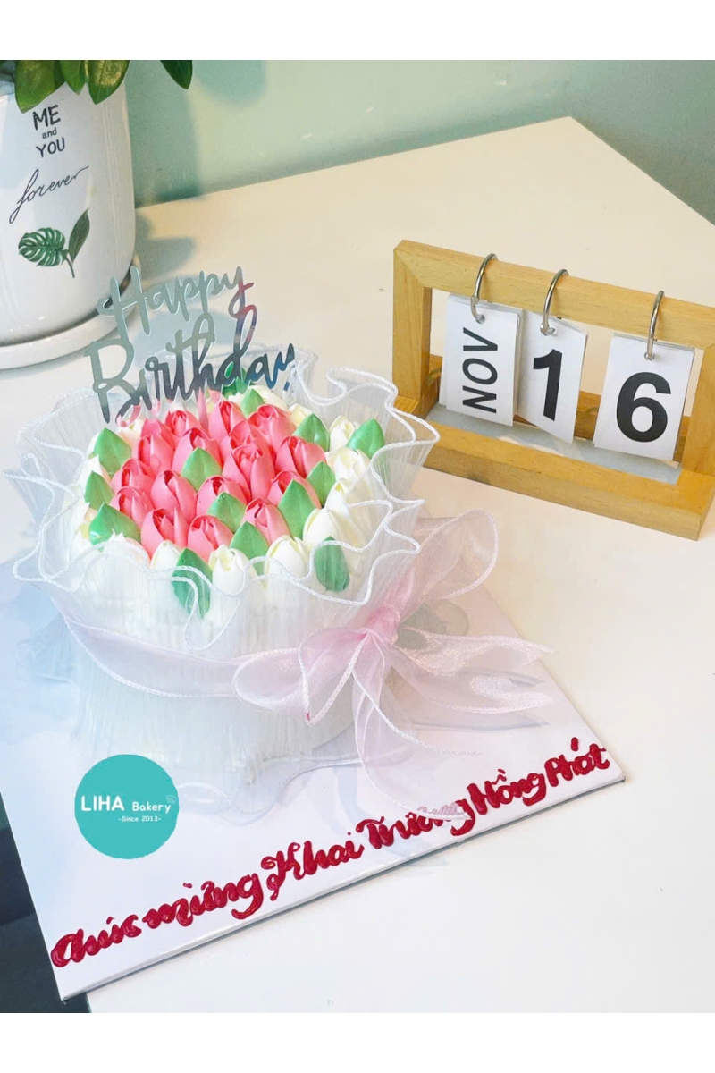 Mẫu bánh hoa tulip