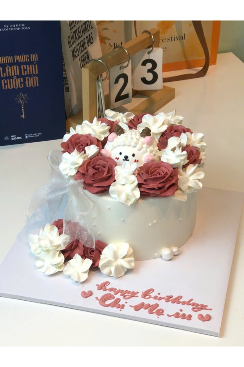 Bánh mẫu hoa theo yêu cầu