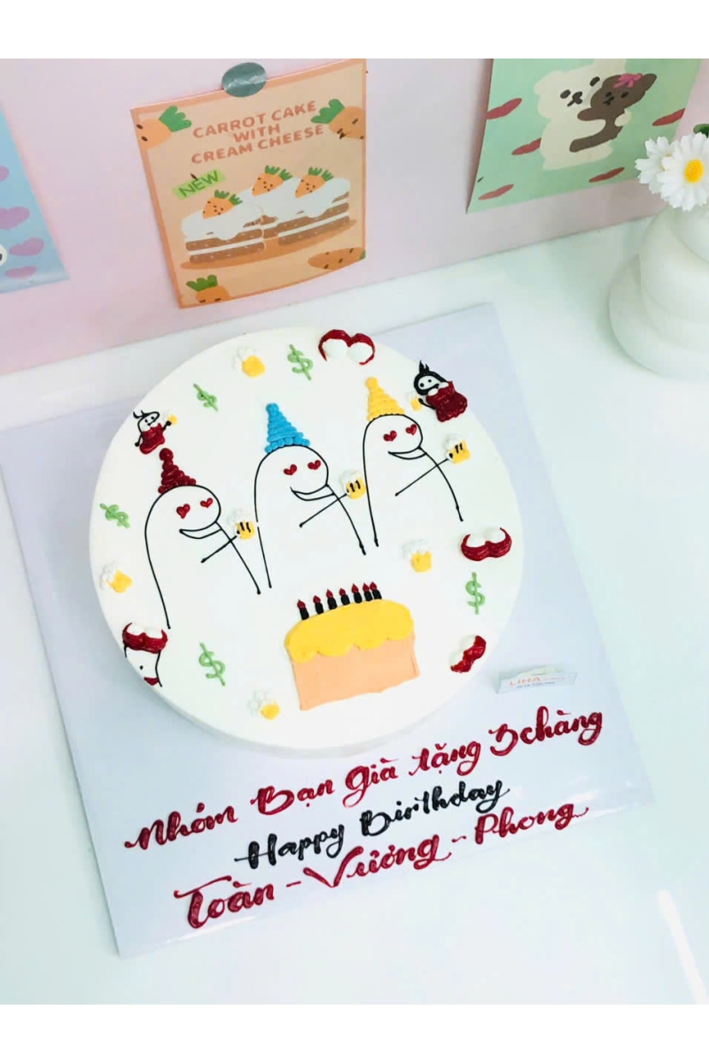 Mẫu bánh chân dung chibi vui nhộn 1