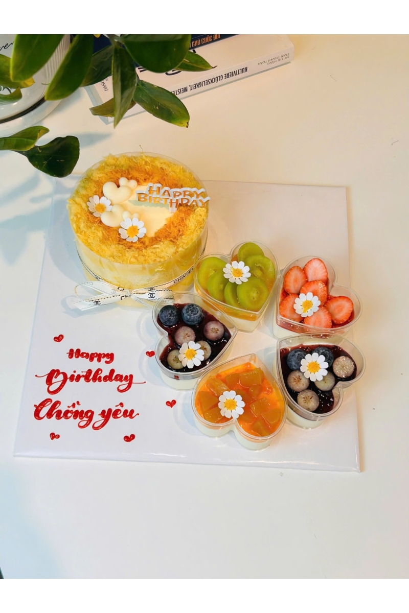 Set bông lan trứng muối 12 và 5 panacotta