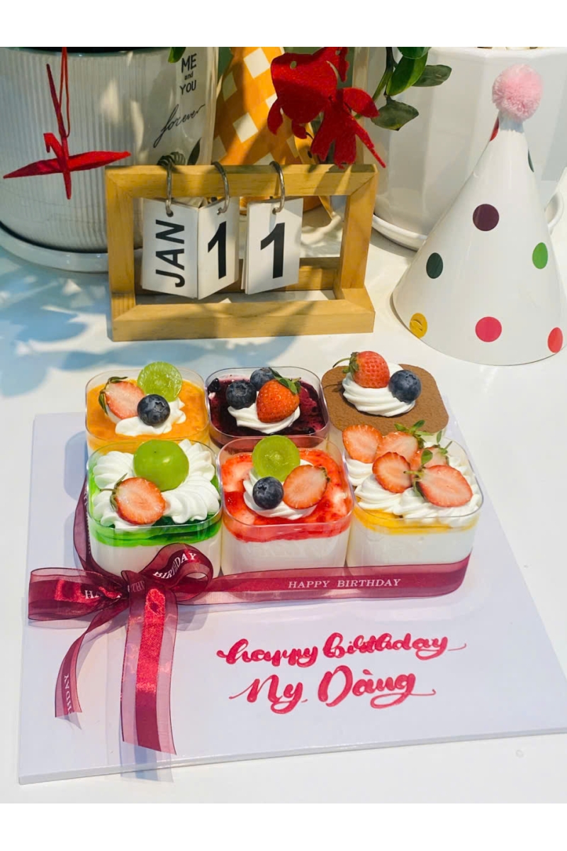 Set 6 cupcake vuông